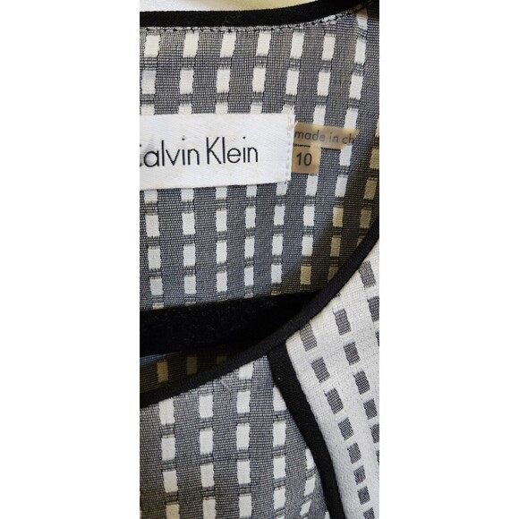 Calvin Klein Black and White Midi Dress - Picture 6 of 8